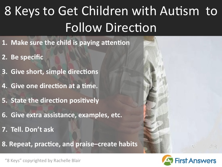 8 Keys to get children with autism to follow directions